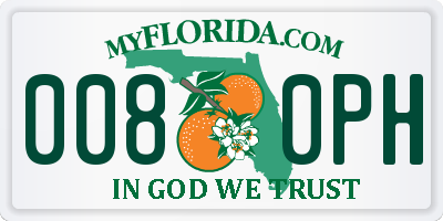 FL license plate 0080PH