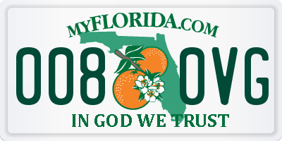 FL license plate 0080VG