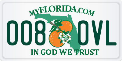 FL license plate 0080VL