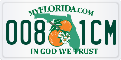 FL license plate 0081CM