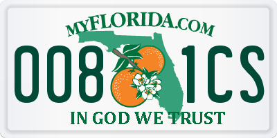 FL license plate 0081CS