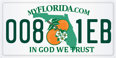 FL license plate 0081EB