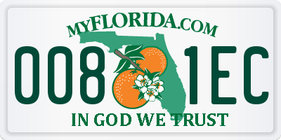 FL license plate 0081EC