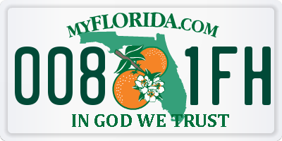FL license plate 0081FH