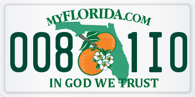 FL license plate 0081IO