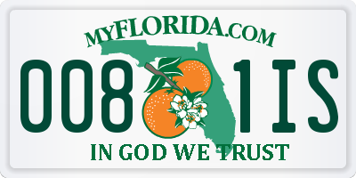 FL license plate 0081IS