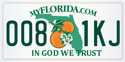 FL license plate 0081KJ