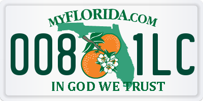 FL license plate 0081LC