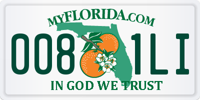 FL license plate 0081LI