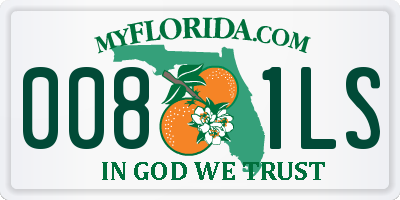FL license plate 0081LS