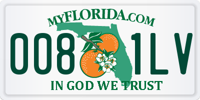 FL license plate 0081LV