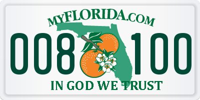 FL license plate 0081OO