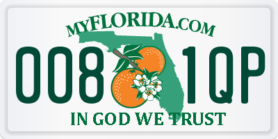 FL license plate 0081QP