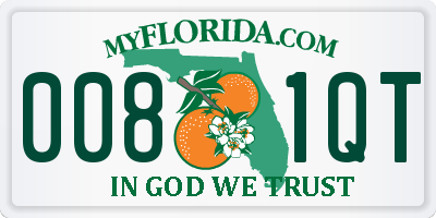 FL license plate 0081QT