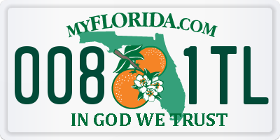 FL license plate 0081TL