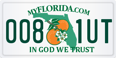 FL license plate 0081UT