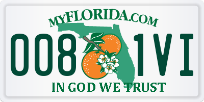 FL license plate 0081VI