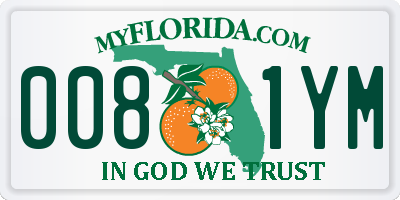 FL license plate 0081YM