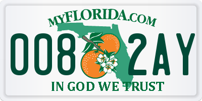 FL license plate 0082AY