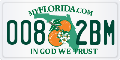 FL license plate 0082BM