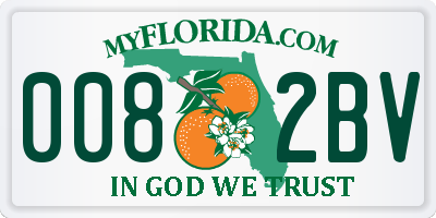 FL license plate 0082BV