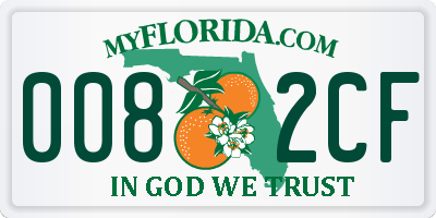 FL license plate 0082CF