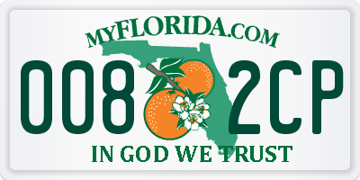 FL license plate 0082CP