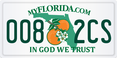 FL license plate 0082CS