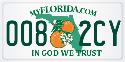 FL license plate 0082CY