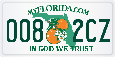 FL license plate 0082CZ