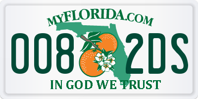 FL license plate 0082DS