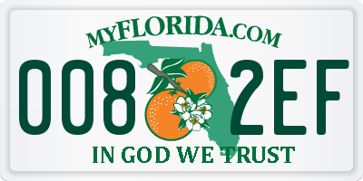 FL license plate 0082EF