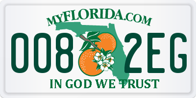 FL license plate 0082EG