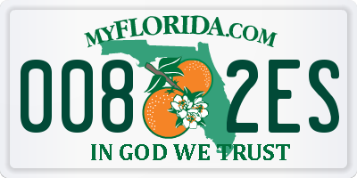 FL license plate 0082ES