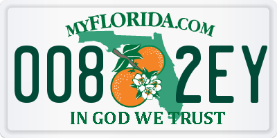 FL license plate 0082EY