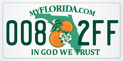 FL license plate 0082FF