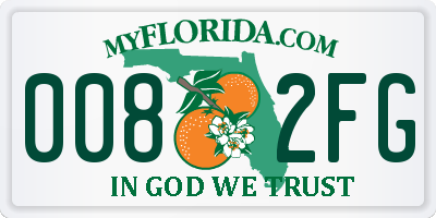 FL license plate 0082FG