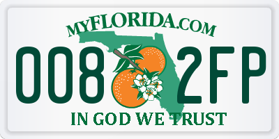 FL license plate 0082FP