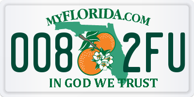 FL license plate 0082FU