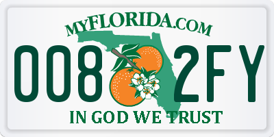 FL license plate 0082FY