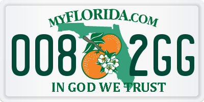 FL license plate 0082GG
