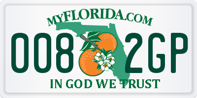 FL license plate 0082GP