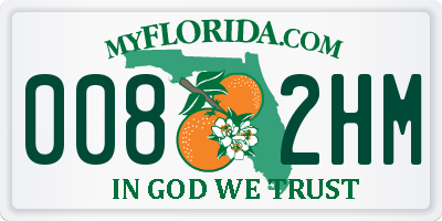 FL license plate 0082HM