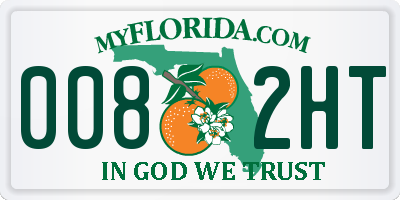 FL license plate 0082HT