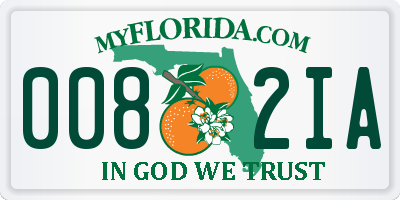 FL license plate 0082IA