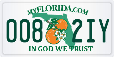 FL license plate 0082IY