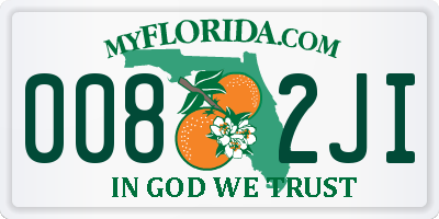 FL license plate 0082JI