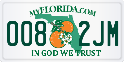 FL license plate 0082JM
