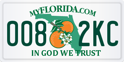 FL license plate 0082KC