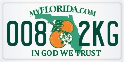 FL license plate 0082KG